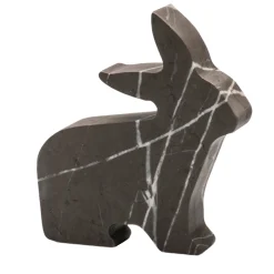 Coniglio Small Gray Statuette by Alessandra Grasso