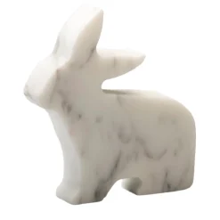 Coniglio Small White Statuette by Alessandra Grasso