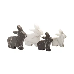 Coniglio Small White Statuette by Alessandra Grasso