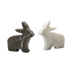 Coniglio Small White Statuette by Alessandra Grasso