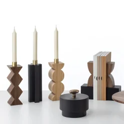 Constantin Oak Candle Holder by Agustina Bottoni