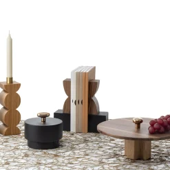 Constantin Oak Candle Holder by Agustina Bottoni