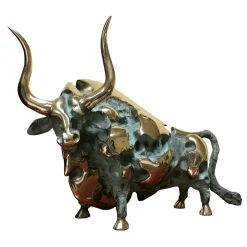 Contemporary Bull Bronze Statuette