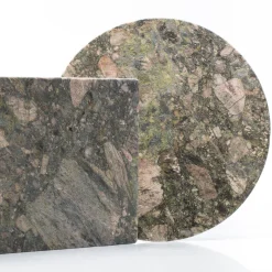 Convivio Round Centerpiece in Green Marinace Marble