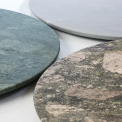 Convivio Round Centerpiece in Green Marinace Marble