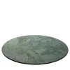 Convivio Round Centerpiece in Green Guatemala Marble