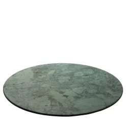 Convivio Round Centerpiece in Green Guatemala Marble