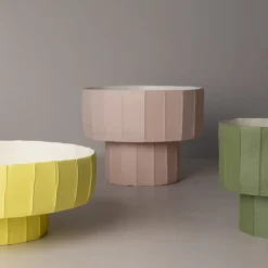 Coppa Ninfea Corteccia B11/Giallo Limone Centerpiece