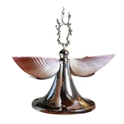 Coral Nickel-Plated Centerpiece with Shells