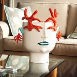 Corallina The Girl Who Defends The Sea Head Vase