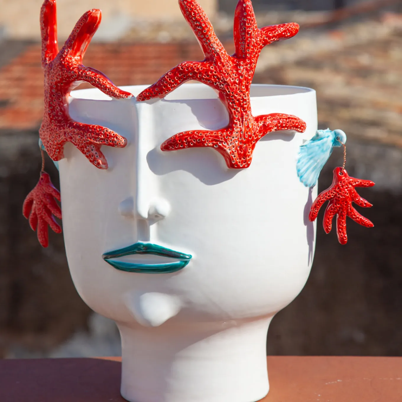 Corallina The Girl Who Defends The Sea Head Vase