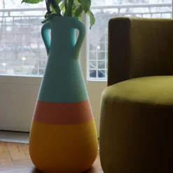 Cornelia XXL Yellow Pink And Light Blue Amphora