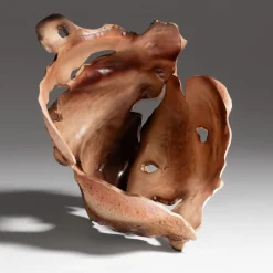 Courmayeur Brown Ceramic Sculpture By Assia Karaguiozova