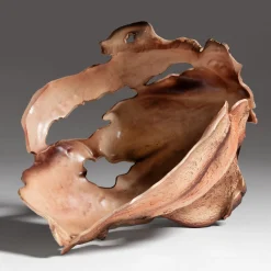 Courmayeur Brown Ceramic Sculpture By Assia Karaguiozova