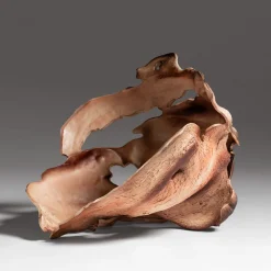 Courmayeur Brown Ceramic Sculpture By Assia Karaguiozova