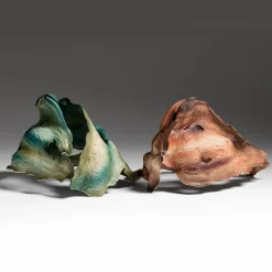 Courmayeur Brown Ceramic Sculpture By Assia Karaguiozova