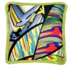 Crazy Glass Fringed Square Cushion by Carlo Rampazzi