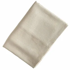 Cream Heavy Linen Bed Cover with Sewing