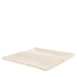 Cream Heavy Linen Bed Cover with Piping