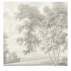 Cream Sepia Countryside Wallpaper