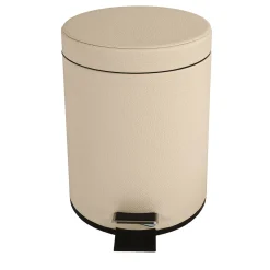 Cream Toilette Bin