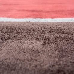 Crimson Burst Cola & Leather Brown Hand Tufted Rug