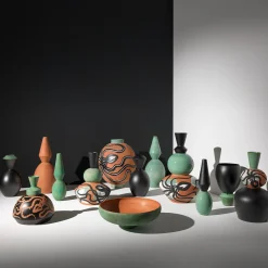 Crisos Green Glaze Vase by Jean-Christophe Clair