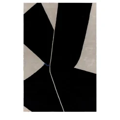 Cross Section Ebony White Rug by Keith Pillow from Daaa Haus