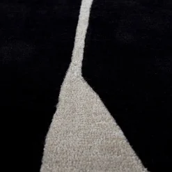 Cross Section Ebony White Rug by Keith Pillow from Daaa Haus