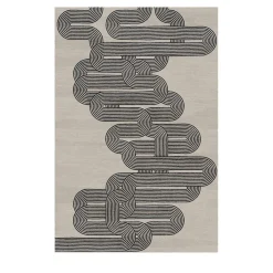 Curve Beige Rug by Giulio Brambilla