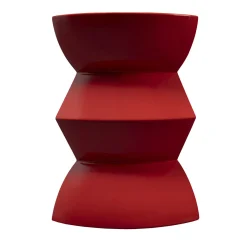 Curve Red Ceramic Vase #4 by Zaven