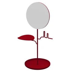 Custode Ruby Red Jewelry Stand with Mirror
