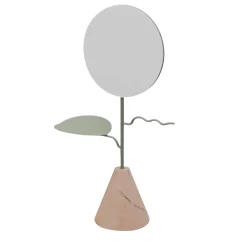 Custode Sage Green/Pink Portogallo Jewelry Stand with Mirror