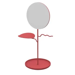 Custode Salmon Pink Jewelry Stand with Mirror