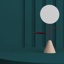 Custode Salmon Pink/Carrara Jewelry Stand with Mirror