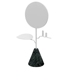 Custode White/Green Guatemala Jewelry Stand with Mirror