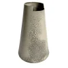 Cut High Raku Clear Decorative Vase