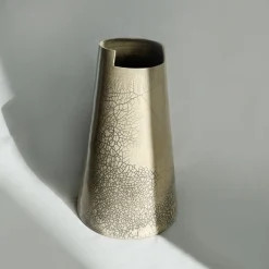 Cut High Raku Clear Decorative Vase