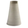 Cut Light Sand Clay High Vase