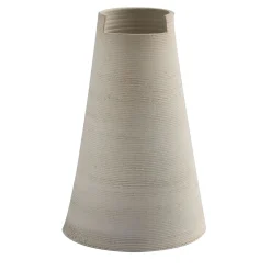 Cut Light Sand Clay High Vase