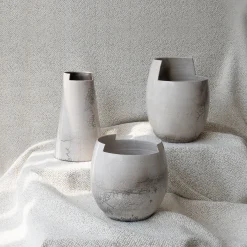 Cut Medium Raku Clear Vase