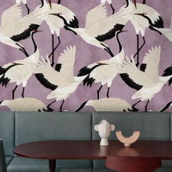 Cute Purple Herons Wallpaper