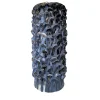 Cylindrical Blue and Black Vase