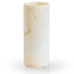 Cylindrical Vase in Paonazzo marble