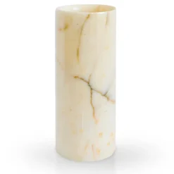 Cylindrical Vase in Paonazzo marble