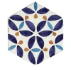 Daamè Set of 28 Hexagonal Blue Tiles