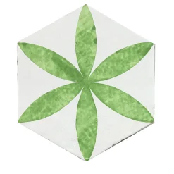 Daamè Set of 28 Hexagonal Green Tiles #1