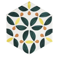 Daamè Set of 28 Hexagonal Green Tiles