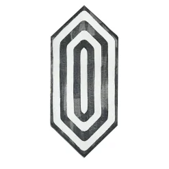 Daamè Set of 38 Rhomboid Black and White Tiles