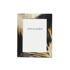 Dafne Rectangular Dark Horn & Wood Picture frame